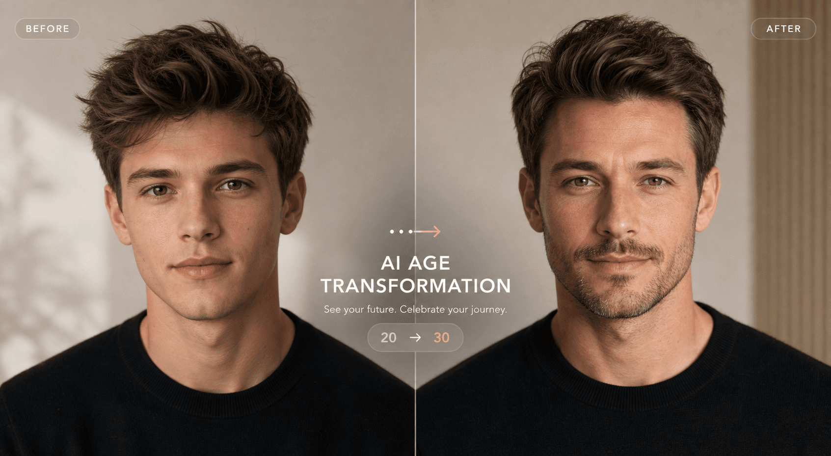 Before and after adult portrait example